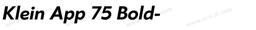Klein App 75 Bold字体转换